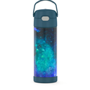 THERMOS FUNTAINER 16 Ounce Stainless Steel Vacuum Insulated Bottle with Wide Spout Lid, Galaxy Teal