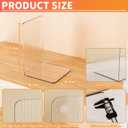 SUOXING 6 PCS Clear Acrylic Book Ends for Shelves Decorative,Invisible Book Stopper with Non-Slip Mats for Heavy Books,Small Acrylic Bookends for Home Office School Supplies and Kids Bookshelf