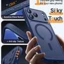 CANSHN Magnetic Compatible with iPhone 17 Pro Case, Upgraded [Full Camera Protection] [Compatible with Magsafe] [Translucent Matte] Shockproof Protective Phone Cover 6.3 Inch - Deep Blue