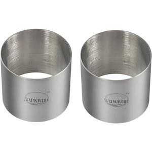 SUNRISE Kitchen Supply Plating Forms Stainless Steel Ring Mold Sets 3" X 2.75" (2)