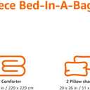 Amazon Basics 3-Piece Soft Microfiber Kid's Comforter and Pillow Sham Set, Full/Queen, Navy, Solid