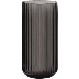 WHJY Cylindrical Gray Glass Vase, Vintage Flower Vase, Hand Blown Glass Vase, Decor for Dining Table Centerpiece Décor 7.5 inches