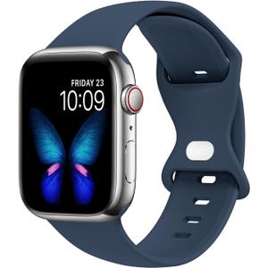 Sport Bands Compatible with Apple Watch Ultra 3/2/1 49mm, Series 11/10 46/42mm, 9/8/7 45/41mm, SE 6/5/4 44/40mm, 3/2/1 42/38mm S/M M/L for Women Men Silicone iWatch Band
