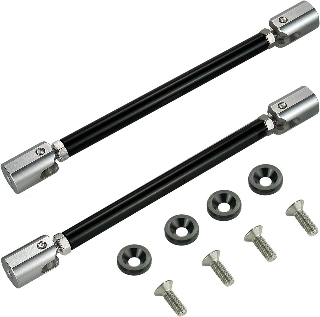 STETION Universal Splitter Strut Rods 9.44''-11'' Length Front Bumper Lip Support Strut Rod Tie Bars Fit Most Vehicles (9.44'' - 11'' Length)