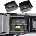 Double Layer-2024 2025 2026 Traverse Center Console Organizer for Chevy Traverse (LT/Z71/RS/High Country/LS),with Small Handle&Coin Holder, Durable ABS Plastic Tray 2025 Traverse Accessories