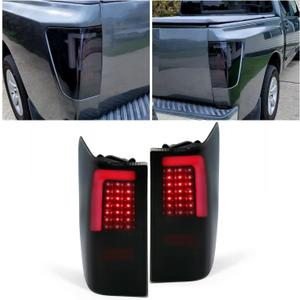HECASA LED Tail Light Compatible with 2004-2015 Nissan Titan LED Tube Bar Signal Brake Lamp Taillight Smoked Lens+Black Housing