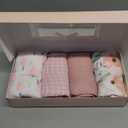 Yoofoss Muslin Swaddle Blankets, Organic Baby Blankets, 47 x 47 Inches Receiving Blanket for Baby Boys and Girls, Baby Essentials for Newborns Soft Breathable (Blue Ocean)