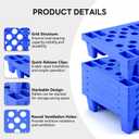 Plastic Pallets, 6pcs Blue Lightweight Nestable Polyethylene Pallets, Moisture-Proof Floor Pallets, Mini Spliceable Plastic pallets for Basement Storage Kitchen Garages L 19.7" x W 11.8"x H 3.9"
