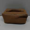 EACHY Travel Makeup Bag, Large Capacity Cosmetic Bag for Women, Waterproof PU Leather, Flat Open Portable Toiletry Bag for Skincare, Brushes & Travel Essentials