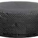 UCEDER Insulated Inflatable Hot Tub Cover,Round Spa Thermal Cover with External Heater/Pump Install Door Design,Energy-Saving and Eco-Friendly for Keeping Warm(Black,71" D x 28" H)