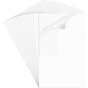 50 Clear Windshield Stickers - Vinyl Cling Windshield Sticker Applicator for Parking Permit Holder Pass Protection - Easy to Remove and Reapply - 4 x 6 Inches