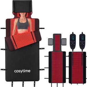 Red Light Therapy Bag for Full Body, 2820 Tri-Chip LEDs, Detachable Dual-Panels, Foldable Head & Facial Coverage, 660nm Red & 850nm Near Infrared