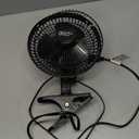 Comfort Zone Portable Clip on Fan, 6 inch Stroller Fan with Fully Adjustable Tilt, Quiet 2 Speed Bedside Fan, Mini Desk Fan, Table Fan, Easily Clip on to Desk, Stroller or Bedroom Nightstand, Black