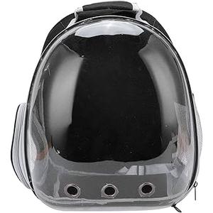 Pet Backpack, Breathable Safety Carrier Backpack Travel for Walk Outdoors for Bike for Hike(Upgraded Version Black)