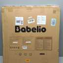 Babelio Baby Gate for Stairs, Kitchen & Doorways, 26-43" W 28" H No Bottom Bar| Easy Installation| One-Handed Operation| Auto-Close| Hardware Mount (Drill Needed) Safety Dog/Pet Gate Indoor (White)