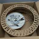 Rattan Ceiling Light Fixture, 3 Light Bohemian Modern Woven Ceiling Light, Boho Flush Mount Ceiling Light for Bedroom Living Room Dining Room, Bulb Not Included