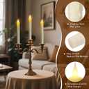 Topstone LED Taper Candles with Remote Control,Warm Yellow Flameless Battery Operated Candles,9.5 Inch Dripless LED Candles for Wedding,Christmas,Home Decor,Set of 6