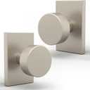 Mega Handles Laura Dummy Door Knob - 2 Pack Heavy Duty Dummy Door Knobs, Non-Turning Satin Nickel Door Knob for Closet & French Doors, Single Side, Fits All Standard Doors - Satin Nickel