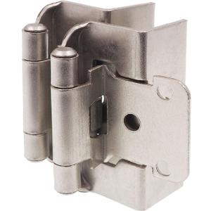 DecoBasics 1/2" Overlay Full Wrap Cabinet Hinges for Kitchen (10 Pair /20 Pcs) -Satin Brushed Nickel Full Wrap Around Self Closing Cabinet Hinges