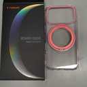 TORRAS 360 Magnetic Stand for iPhone 17 Pro Case, [Rotatable Sturdy Kickstand][Fit for MagSafe][4X Mil-Grade Shockproof] Slim Transparent Phone Cover, Camera Button, Crystal Pink, Ostand O3 Fitness