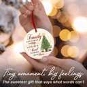 WRAPIX Christmas Ornament Gifts for Women Men - Ceramic Christmas Ornaments 2025 with Card for Tree Decorations - Family Birthday Stocking Stuffers Gifts for Mom Dad, Sister Brother, Grandma Grandpa