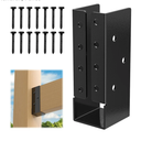 FMhotu Concealed Joist Hanger (4 Pack),4"x6" Outdoor Concealed-Flange Joist Bracket with Screws, Q235B Steel Powder Coated Concealed Mount Light Joist Hangers for 4"x6" Beam, Swing, Handrail, Fence