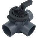 Pentair 263028 Three Port Diverter Valve with 2" PVC Pipe - Grey