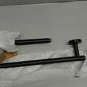 USHOWER Matte Black Towel Bar, 24-Inch Towel Rack for Bathroom Wall Mounted, Thicken SUS304 Stainless Steel Towel Rod Modern Home Decor (Total Length 26-Inch)
