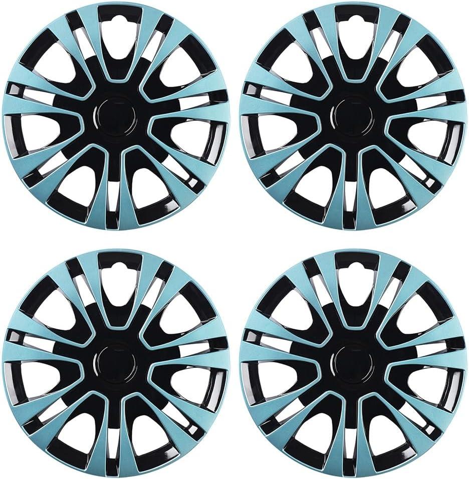 Light Blue Hubcap Wheel Cover Replacement Kit 15" Hub Caps Wheel Rim Cover Car Exterior Accessories Pack of 4, 15 Inches