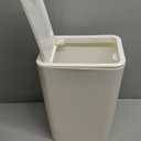 TIPGO Bathroom Trash Can with Lid, 10 Liter/ 2.6 Gallon Slim Garbage Can, Small Trash Bin Waste Basket with Pop-Up Lid for Kitchen, Bedroom, Living Room, Office (2 Pack, White)