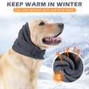 2 x Dog Ear Cover, Comfort Dogs Hoodie for Anxiety, Adjustable Ear Wraps Muffs for Noise Protection, Grey L