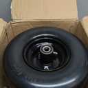 RONPOW 13x6.50-6 Lawn Mower Flat Free Tires and Wheels, 13x6.5-6 Heavy Duty Solid Front Tire for Zero Turn Mowers, 500Lbs Load, Universal 3/4", 5/8" and 1/2" Bearings, 5.51"-7.91" Hub, 2Pack Black