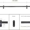 DIYHD 3.3FT Sliding Library Ladder Track Extension with 2 Wall Mount Brackets(Not Including Roller Set), Rustic Black Add-On Track for Rolling Ladder System