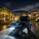 NOKINS Club Car Precedent Light Kit with Bumper for Club Car Precedent 2004-UP Electric Gas Golf Cart - 12V LED Headlight & Turn Signal Light(Fit #102524800/1025248-01) (Front & Rear Light Deluxe Set)