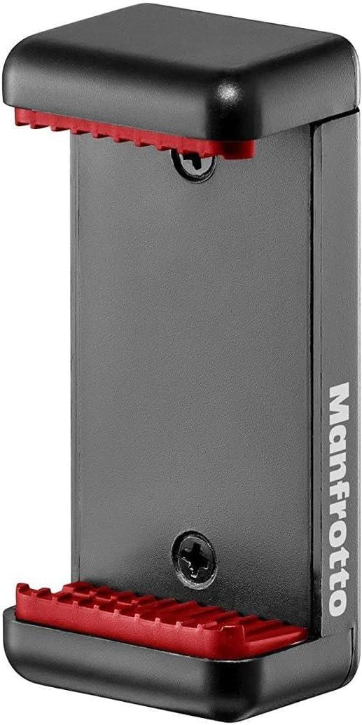 Manfrotto MCLAMP, Universal Smartphone Clamp with Thread Connections, for iPhone with or without Case, Foldable, Compact Size, Vlogging, Black