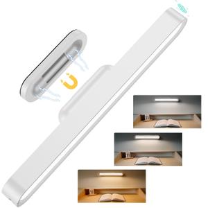 AKSDA Rechargeable Magnetic Under Cabinet Lighting, 3 Colors Adjustable Mirror Lights with 50 LED, 2600mAh Battery Makeup, Touch Lights Bar for Closet Bathroom Kitchen Sink Picture
