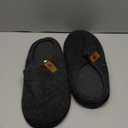 ONCAI Men's House Slippers Size 9 Memory Foam Cotton-Blend Slip-On Pantuflas Hombres Warm Cozy Scuff Home Felt Black Bedroom Shoes with Wide Width Indoor/Outdoor Washable Rubber Soles