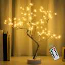 108 LED Sparkly Fairy Tree Lamp, Warm White, Remote Control, USB/Battery, 8 Modes, DIY Bonsai Decor, Festival Decoration Light (20 IN)