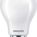 Philips LED 40W A19 4-Pack WhiteDial Multi-CCT (5000K) 450 Lumen (5W = 40W) Dimmable Frosted Flicker-Free Light Bulbs