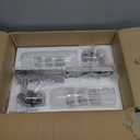 Emak Brushed Nickel Wall Sconces, 2 Light Bathroom Light Fixtures with Milk Glass Shade, Modern Wall Lights for Bathroom, Mirror, Living Room, Bedroom, Gallery, WS086-BN-ML-2PK