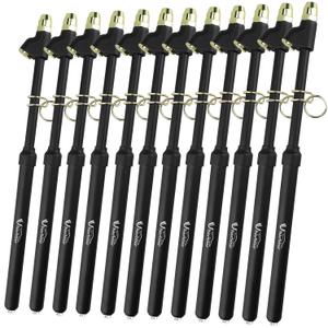 Dual Head Tire Pressure Gauge 10-150PSI, 12 Pcs Heavy Duty Semi Truck Tire Pressure Gauge 1-10 Bar, Air Pressure Gauge for Tires Extended Tube for Semi Truck, RV, Car, Motorcycle