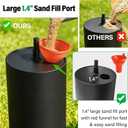 Lawn Striping Kit for Push Walk-Behind Mowers, Heavy-Duty Roller, Adjustable Bracket Design, Large Easy-Fill Sand Port & Funnel, Universal DIY Striper Fits Gas or Electric Lawn Mowers