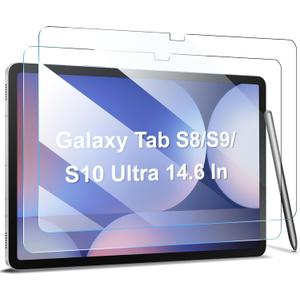 ZtotopCases 2 Pack Screen Protector for Samsung Galaxy Tab S10 Ultra/Tab S9 Ultra/Tab S8 Ultra 14.6 Inch 2024/2023, High Definition Tempered Glass