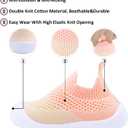 Baby Shoes Boys Girls First Walking Shoes Kids Lightweight Breathable Toddler Slip On Indoor Floor Slipper Cotton Mesh Sneakers (18-24 Months Infant, Pink)