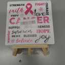 5 x Breast Cancer Survivor Gifts for Women Men, Fight Cancer Fighter Support Survivor Encouragement Gifts, Cancer Awareness Gifts, Fight Cancer Survivor Support Decor, Cancer Support Awareness