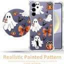 2 x Clear Halloween Phone Case for Samsung S24,Pumpkin Bow Pattern Cover Soft Bumper Protective Cute Boys Girls Phone Case for Samsung S24-Pumpkin Bow