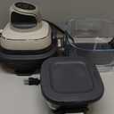 Ninja Crispi 3-in-1 Portable Cooking System-1500W Compact Air Fryer, 4 QT Borosilicate Glass, Lid, Crisper Plate, Oil-Free Frying, Easy Storage, Cook, Serve & Store -White