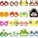 32 Pcs Bug Party Decorations Summer Insect Party Favors Bugs Paper Glasses Frame Insect Photo Booth Props Eyeglasses for Summer Spring Bugs Birthday Decorations Supplies
