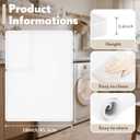Dryer Top Protector Mat with Lint Trap Hole Cut Out, Silicone Washer and Dryer Covers for Top, 26 x 18 Inch Waterproof Laundry Room Organizer, Heat Resistant Non-slip Guard(White)