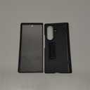 Ruky for Galaxy Z Fold 7 Phone Case with Kickstand, Full Body Case with Built-in Privacy Screen Protector & Magnetic Hinge Protection PU Leather Protective Case for Samsung Galaxy Z Fold 7 5G, Carbon